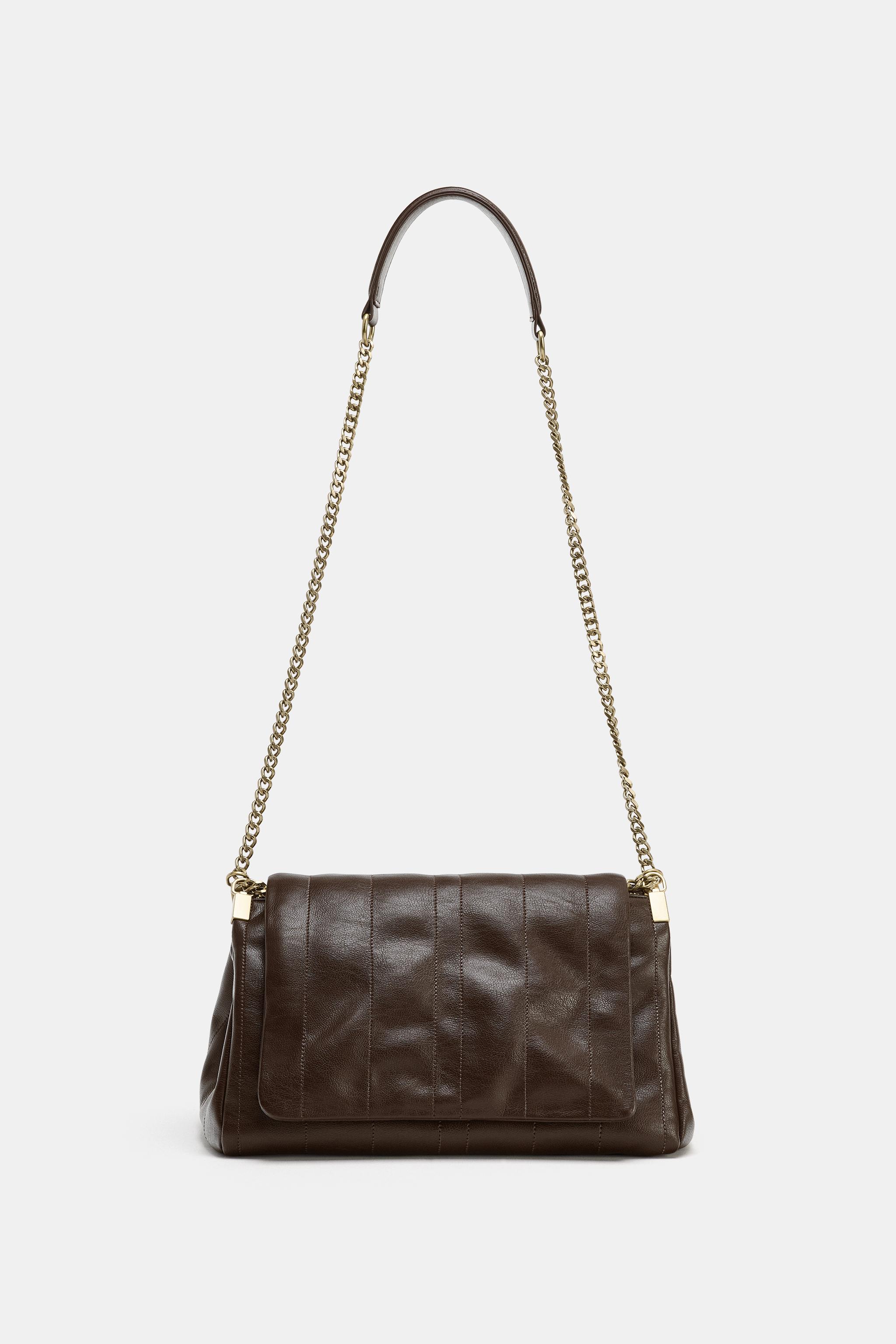 グラナダ CROSSBODY BAG WITH METAL CHAIN - Chocolate | ZARA South Africa