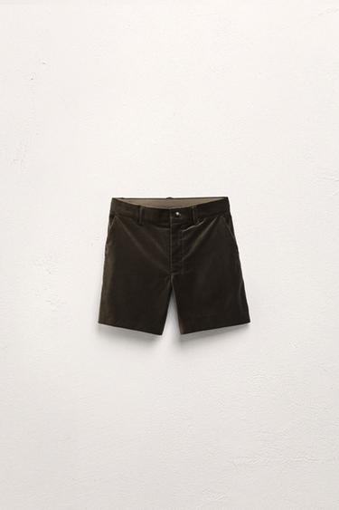 2-5 ANOS/ BERMUDAS VELUDO LIMITED EDITION - Verde escuro de Zara
