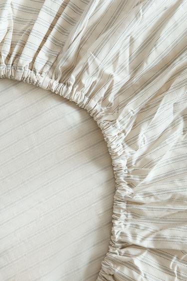 CHILDREN'S STRIPED FITTED SHEET - Light blue by Zara - Image 4