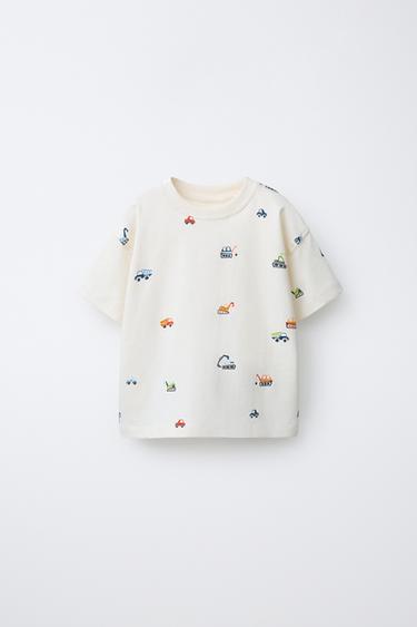 CAMISETA ESTAMPADO - Blanco de Zara