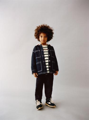 JEANS BAGGY ETIQUETA - Azul de Zara