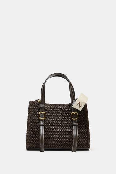 MINI SAC SHOPPER - Chocolat de Zara - Image 2