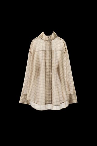 CHECK SHIRT - Ecru by Zara - Image 0