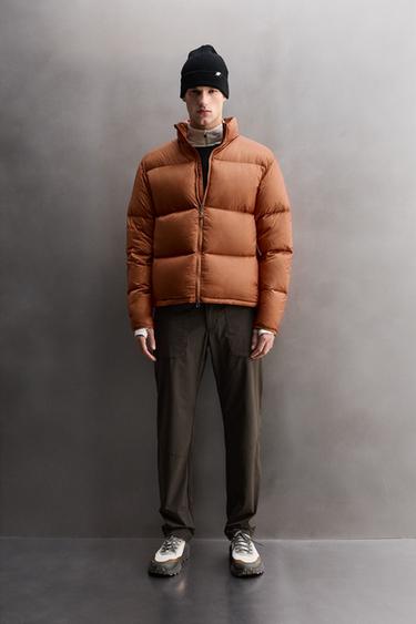 100% FEATHER DOWN PUFFER JACKET - Dark orange by Zara