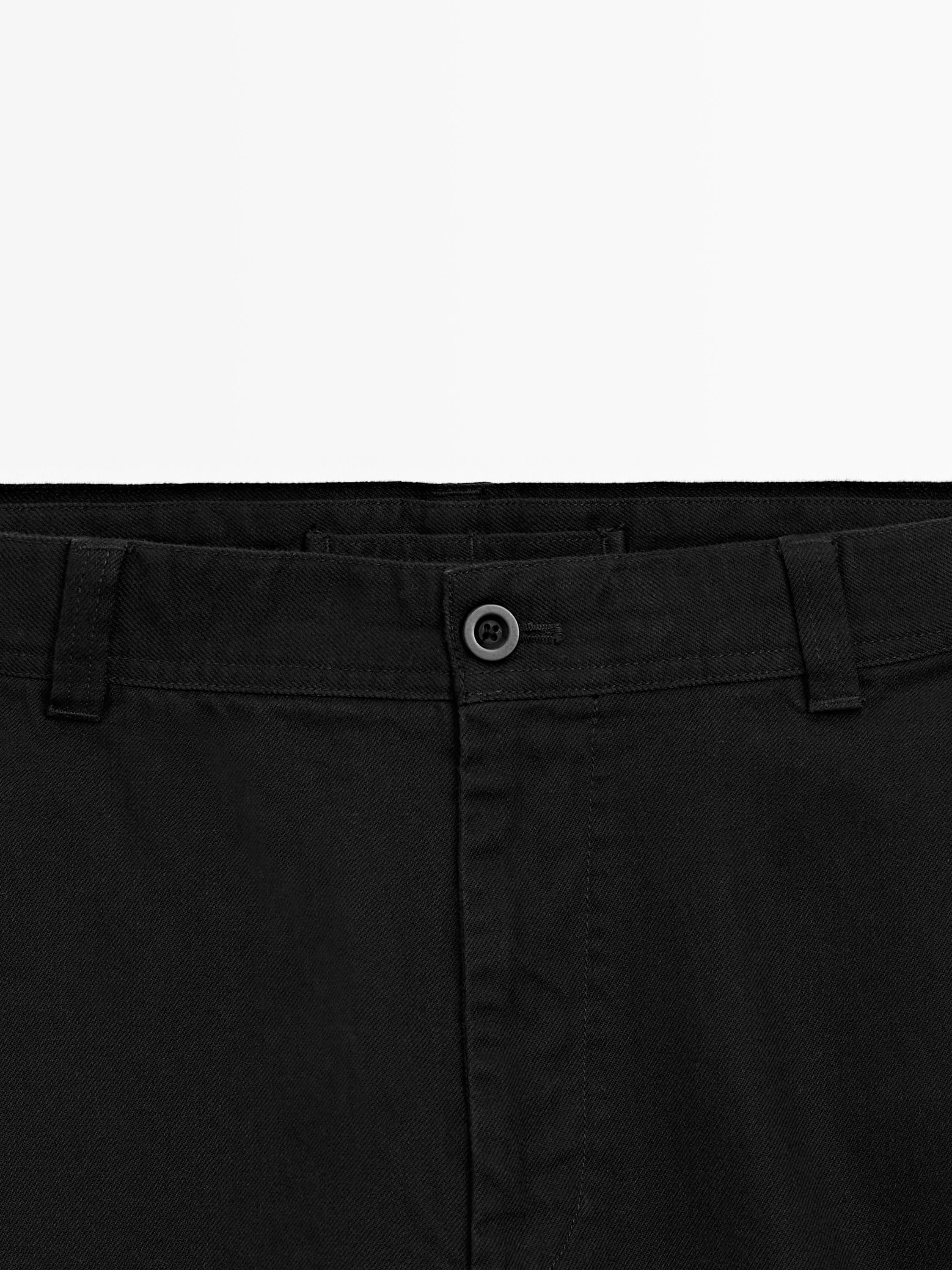 100% cotton wide-leg trousers