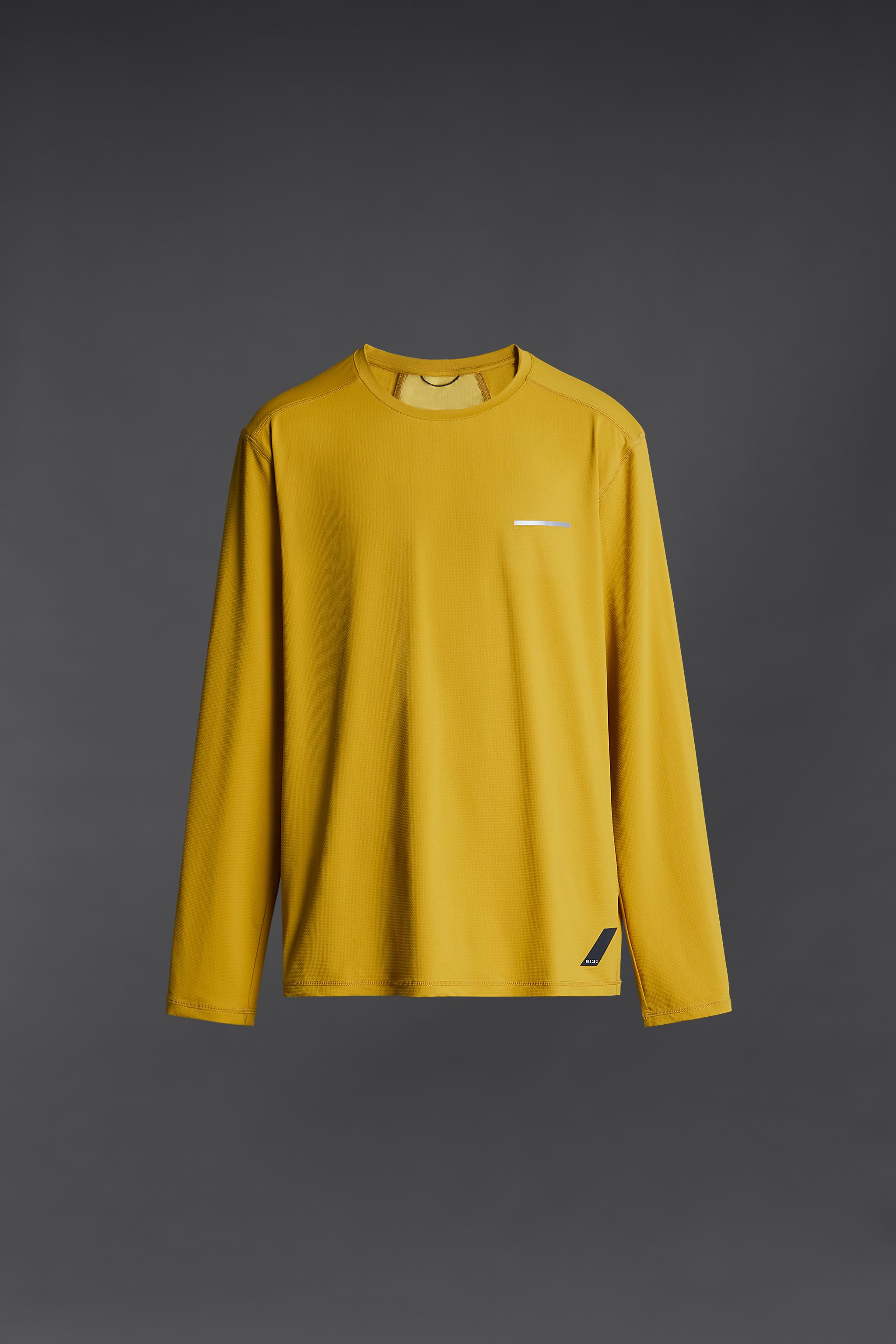 yellow performance shirt