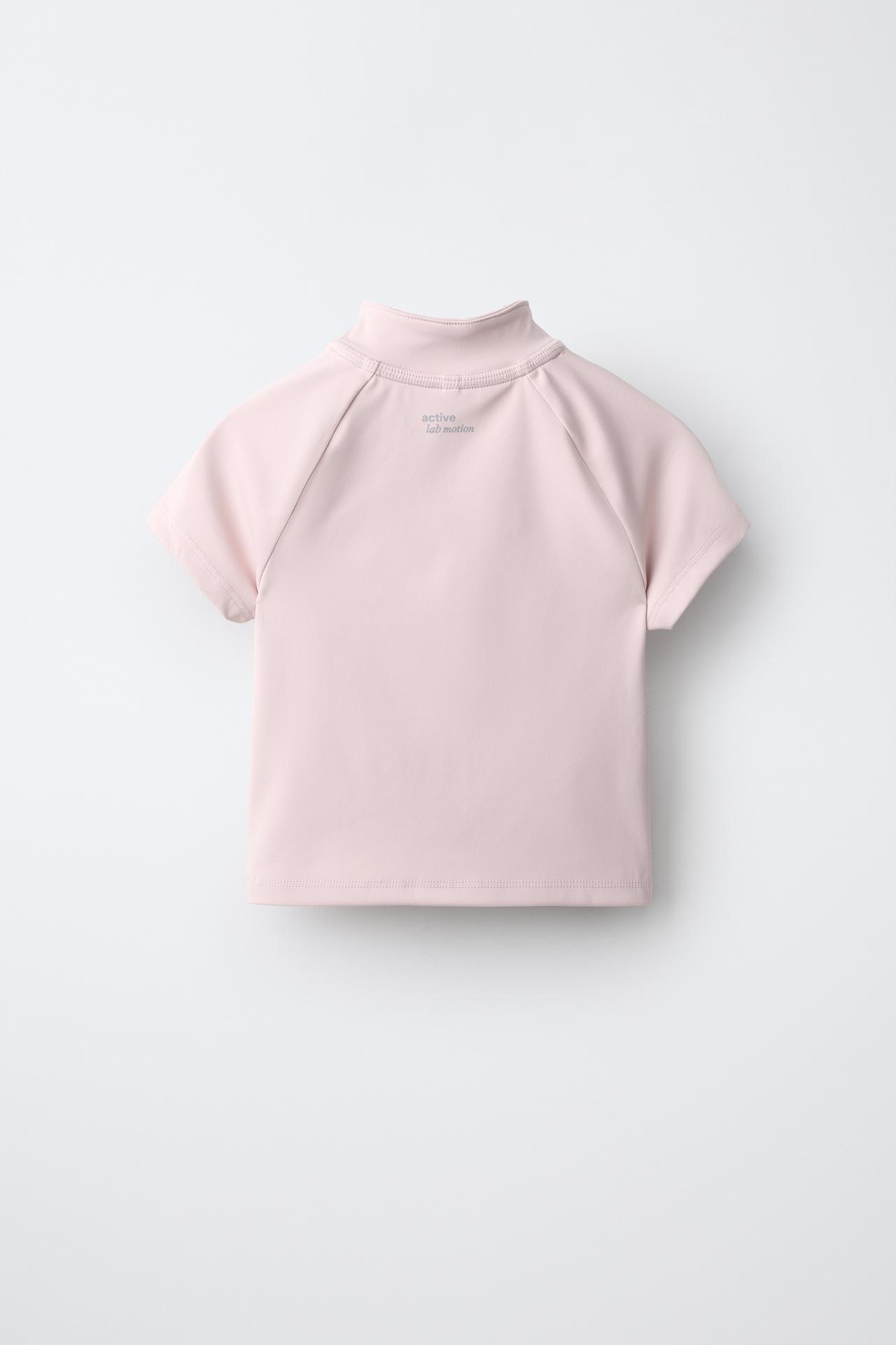 SPORTY ZIP T-SHIRT — Pink