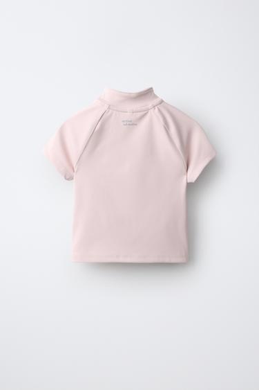SPORTY ZIP T-SHIRT — Pink 2