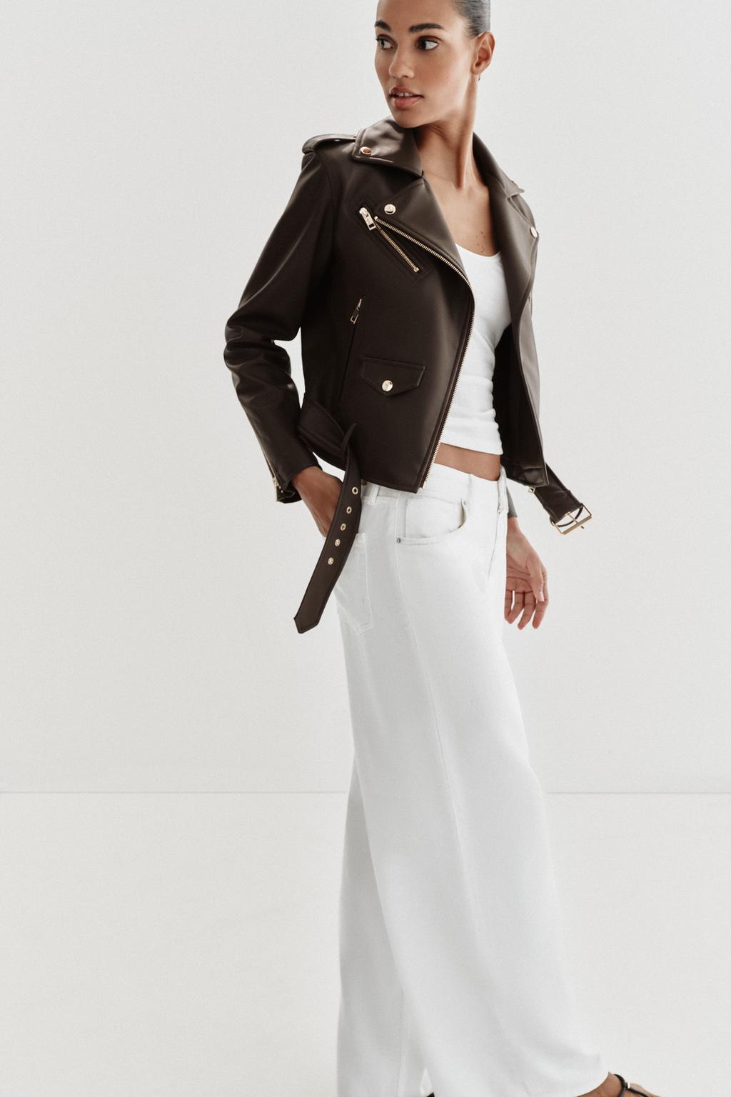 FAUX LEATHER BIKER JACKET