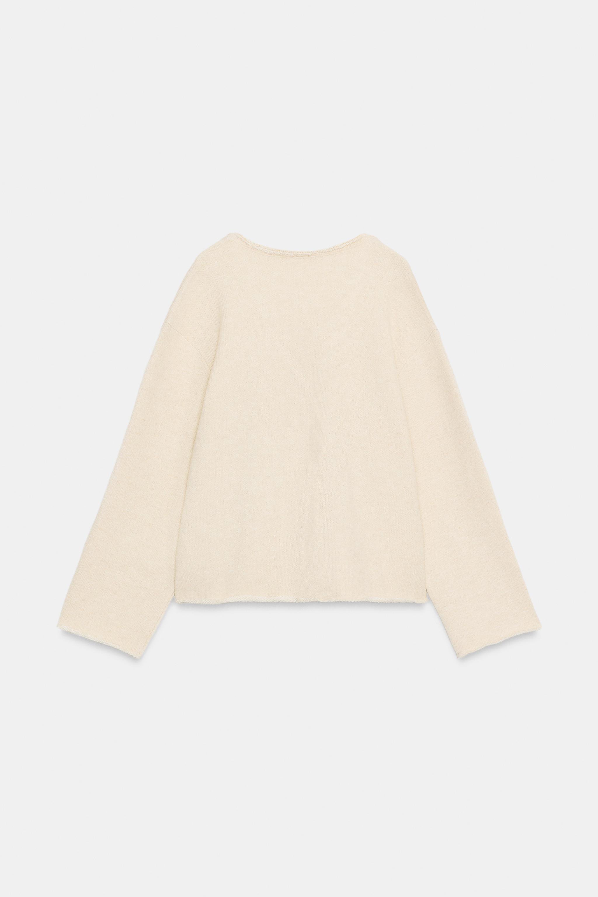 Zara RAW EDGE SWEATSHIRT — фото 9