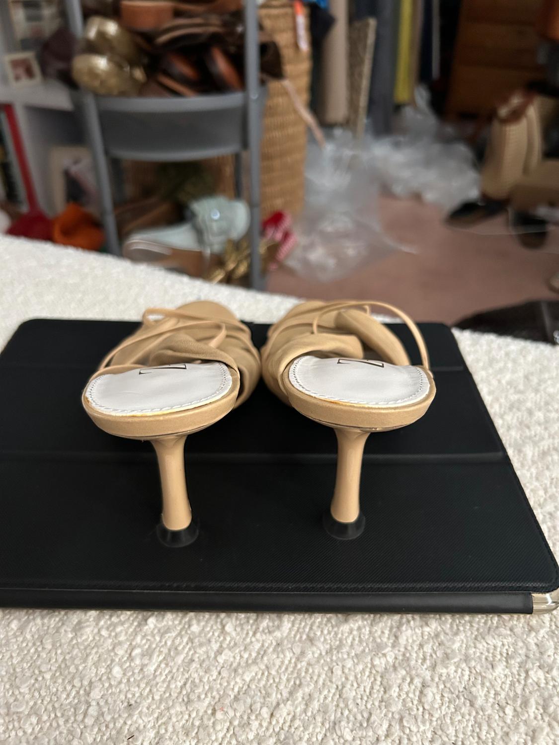 RUCHED STRAP HEELED MULE - Image 3
