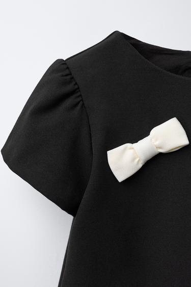 ROBE À NŒUDS CONTRASTANTS - Noir de Zara - Image 2