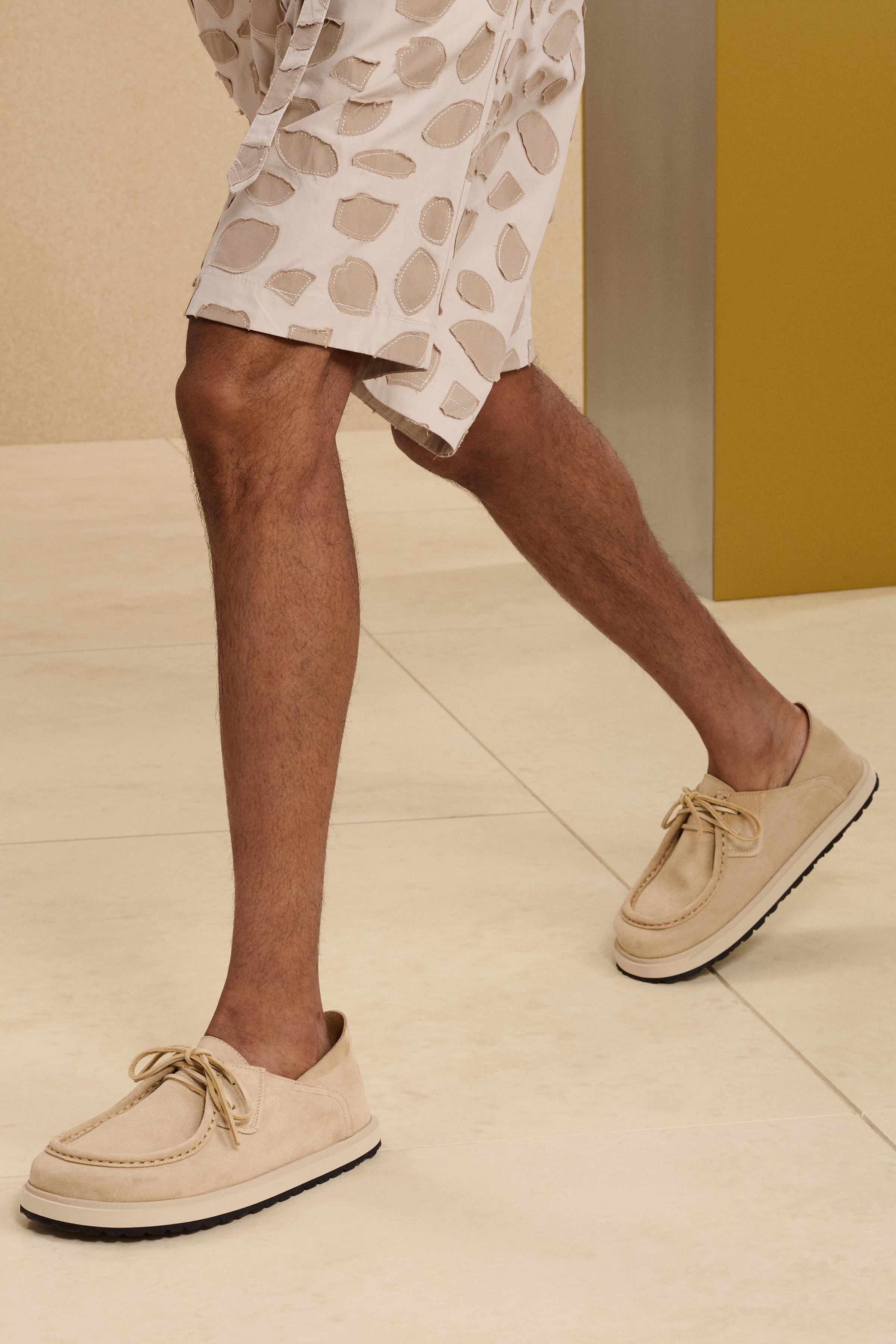 【ZARA】LTHR SHS 14 レザーレースアップシューズ 2478/520/102 LTHR SHS 14 - Beige | ZARA United States