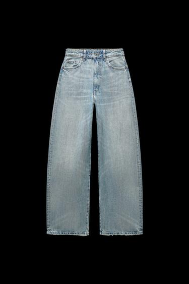 Zara TRF MID-RISE BAGGY JEANS - Light blue - Image 0