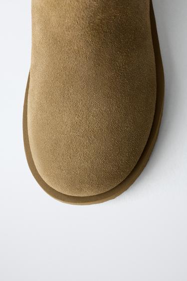 BOTTINES EN CUIR - Marron sable de Zara - Image 5