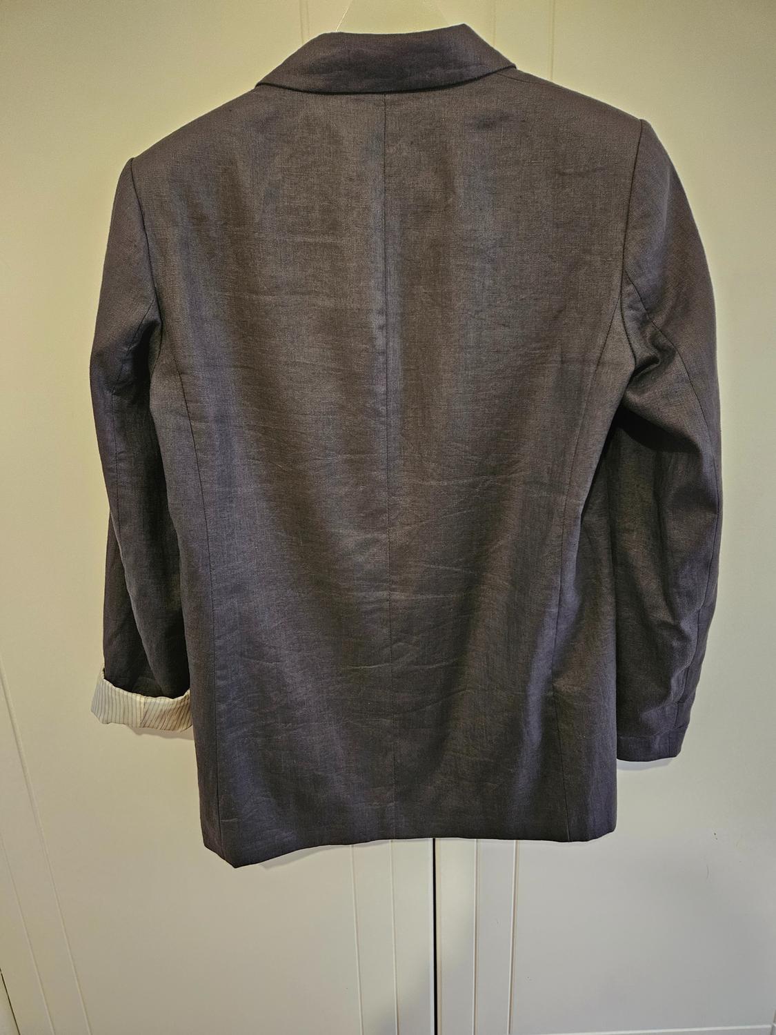 LINEN BLAZER WITH PRINTED CUFFS - Image 2