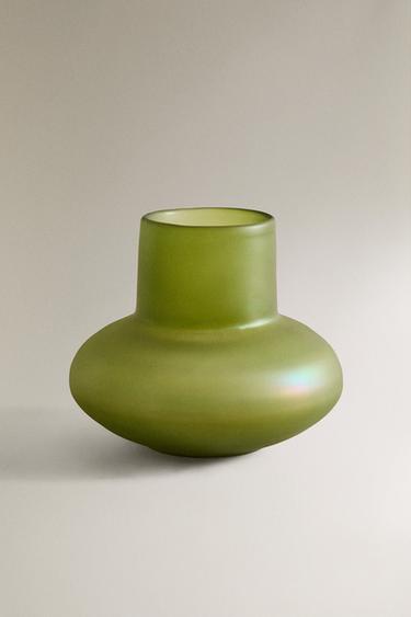 PETIT IRIDESCENT GLASS VESSEL I COLIN KING - Green by Zara