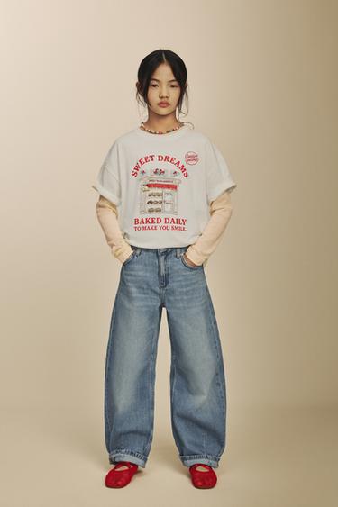 Zara 桶型牛仔褲 - 藍色