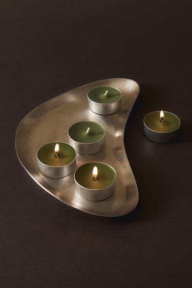 PACK BOUGIES CHAUFFE-PLAT PARFUMÉES BASILICUM (PACK DE 10) - Vert menthe de Zara - Image 4