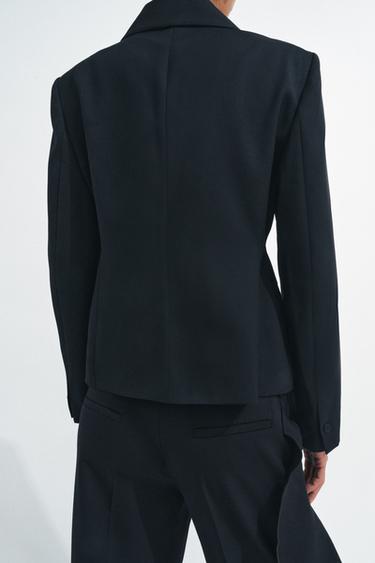 VESTE AJUSTÉE AVEC LAINE ZW COLLECTION - Noir de Zara - Image 3