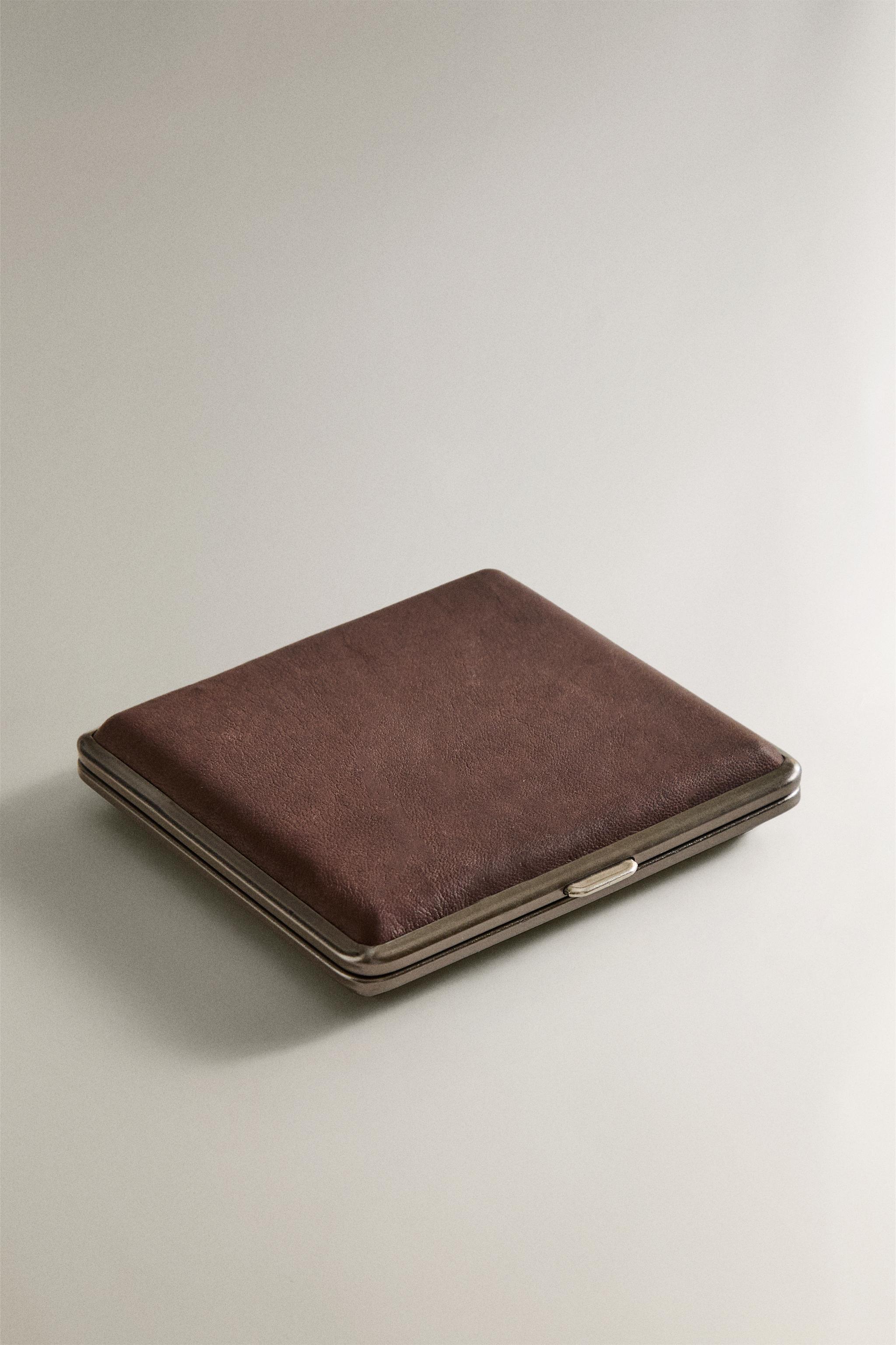 BROWN LEATHER CIGARETTE CASE