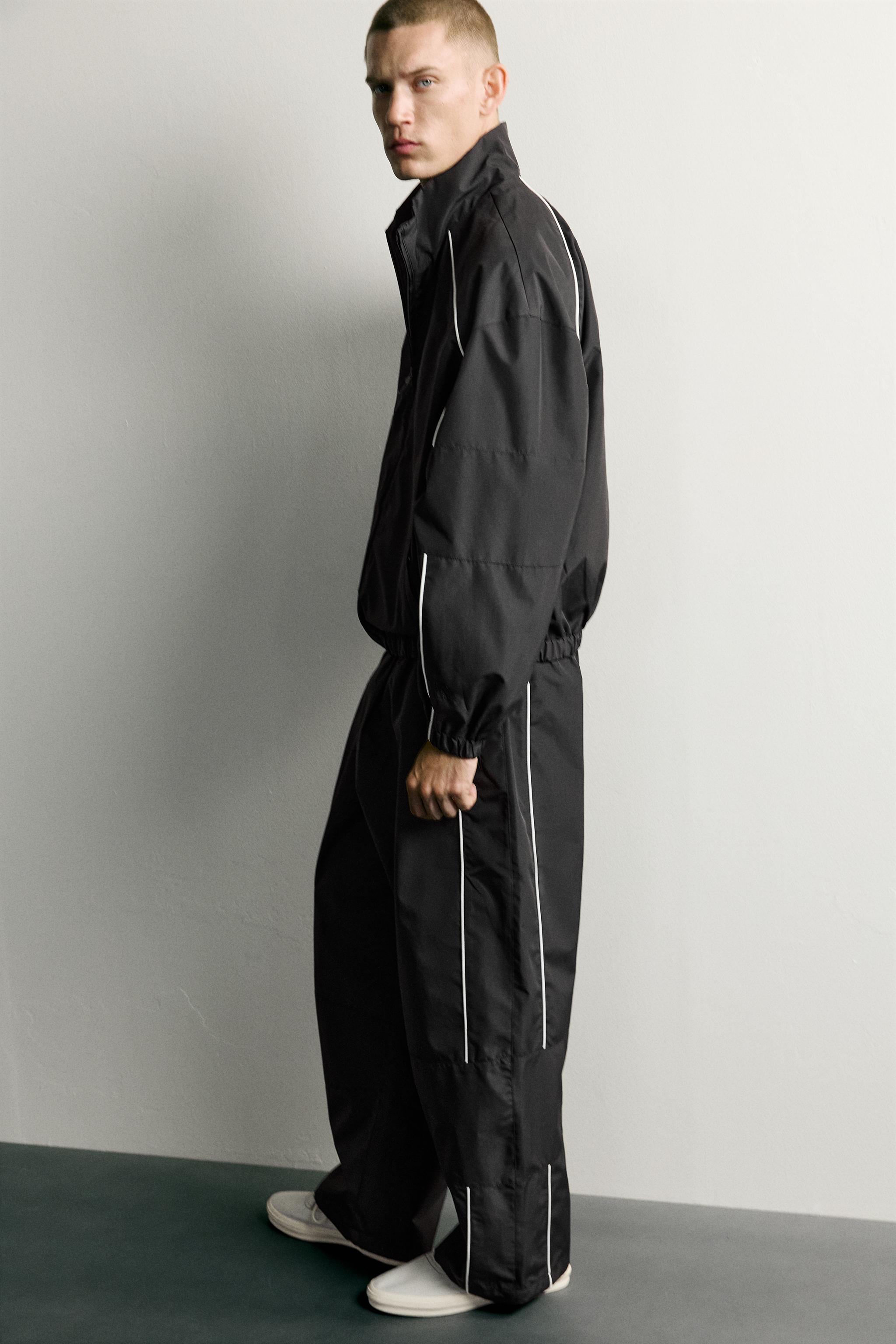 Мужские брюки Zara WATER REPELLENT CONTRAST TECHNICAL TROUSERS — фото 6