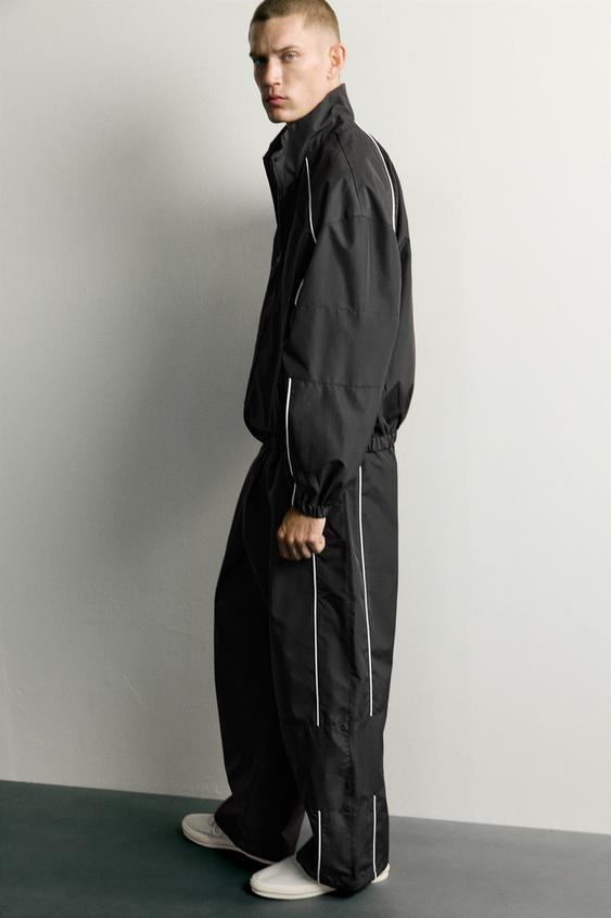 WATER-REPELLENT TECHNICAL TROUSERS WITH CONTRAST DETAILS - Black by Zara - Image 5