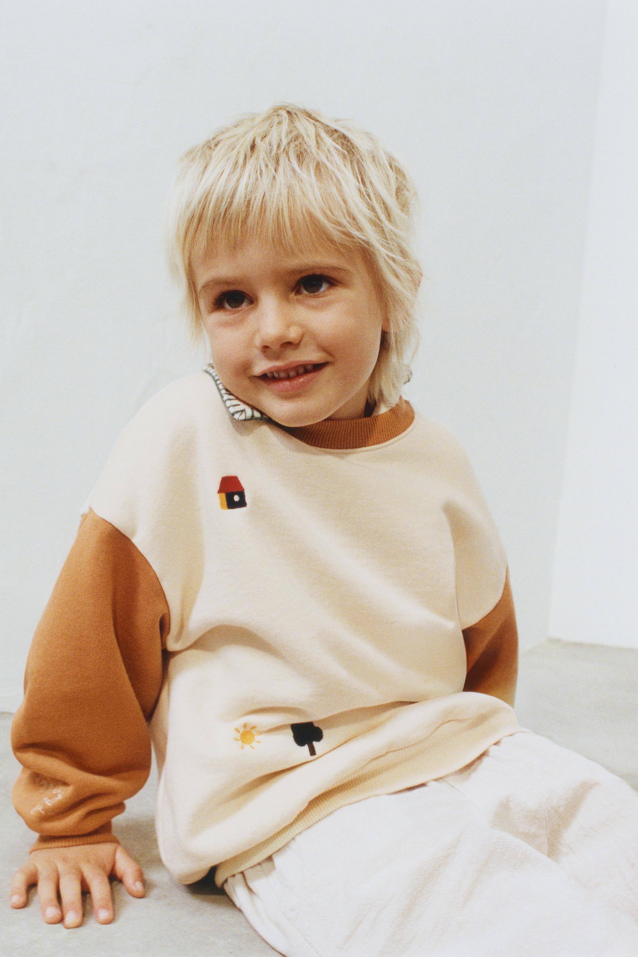 SWEAT COLOR BLOCK BRODÉ