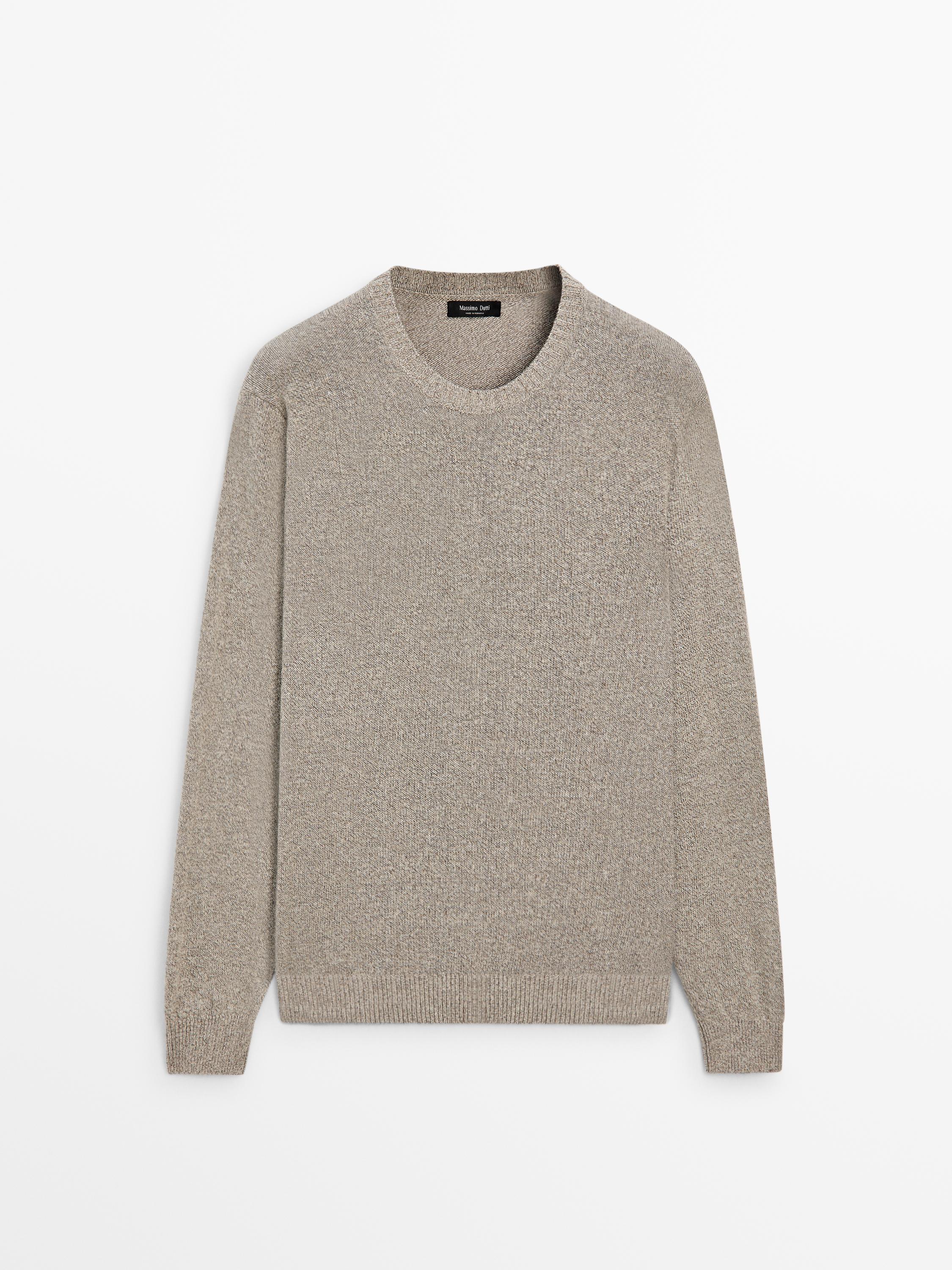Pull en maille moulinée de coton et lin