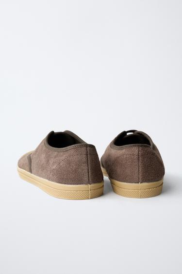 BENSIMON ® X ZARA LEATHER PLIMSOLLS - Brown by Zara - Image 4
