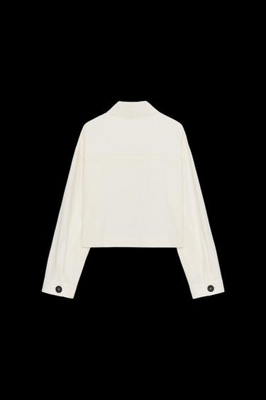 COMBINED SLEEVE LINEN BLEND JACKET - Ecru by Zara