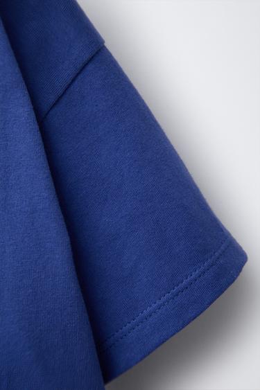T-SHIRT IMPRIMÉ FORMES GÉOMÉTRIQUES - Bleu roi de Zara - Image 3