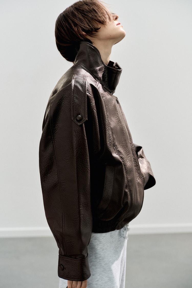 CHAMBERA DE CUERO EFECTO BIKER 6