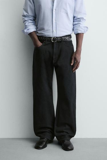 Zara 寬鬆版牛仔褲 - 深無煙煤色