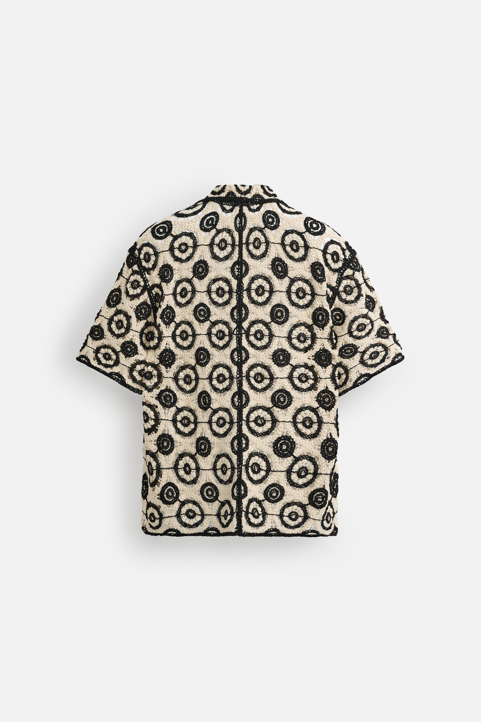 テクスチャー クロシェシャツ - ブルー | ZARA Japan / 日本