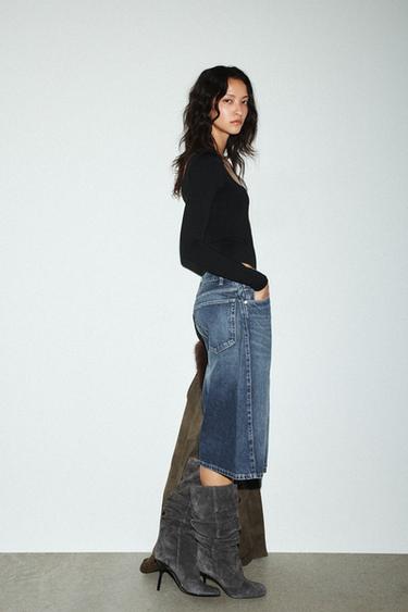 BODY EN POLYAMIDE À ENCOLURE CARRÉE - Noir de Zara - Image 3