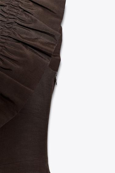 ASYMMETRIC RUFFLE JUMPSUIT - Brown by Zara - Image 10
