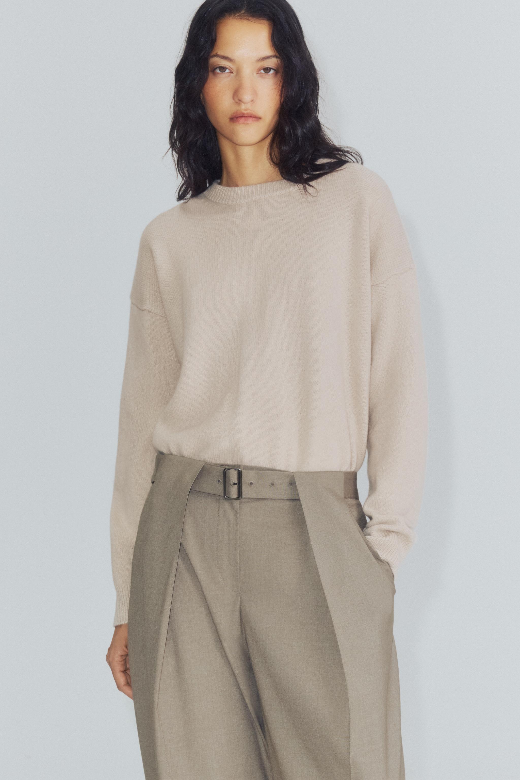 PLEATED BELTED PANTS ZW COLLECTION