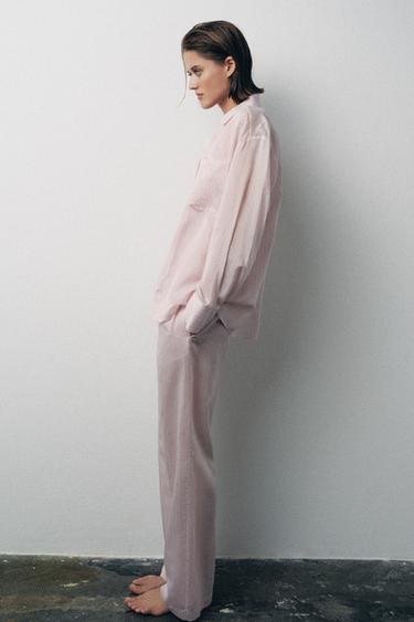 STRIPED PYJAMA TROUSERS - Pink by Zara - Image 3