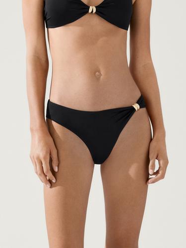 Bikini bottoms with rhinestone detail — Black 2