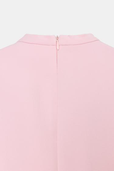 ROBE COURTE À NŒUD - Rose de Zara - Image 3