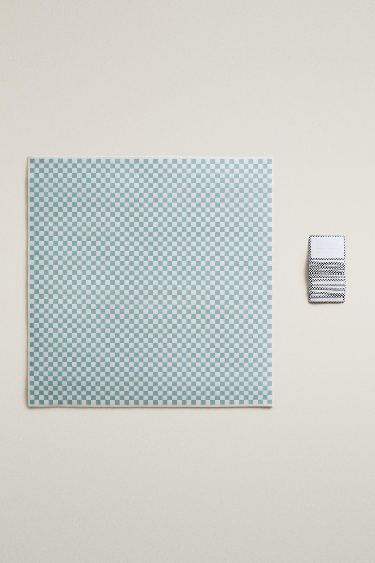 CHECKERED BURGER PAPER SET — White