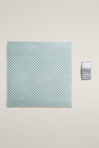 CHECKERED BURGER PAPER SET — White 1