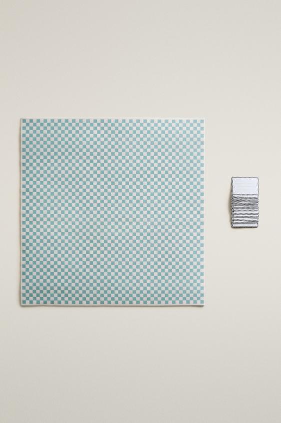 CHECKERED BURGER PAPER SET - White by Zara - Image 0