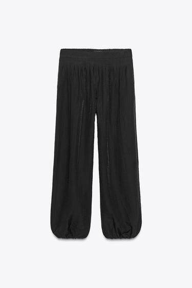 FLOWING BALLOON TROUSERS - Black by Zara - Image 6