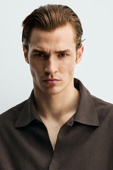 FLUID RELAXED FIT SHIRT - Brown by Zara