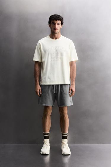COTTON TRAINING T-SHIRT - Ecru by Zara - Image 0