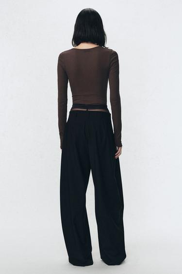 T-SHIRT COL TUNISIEN SOSHIOTSUKI X ZARA - Marron de Zara - Image 2