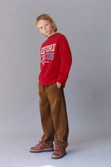 TWILL JOGGING TROUSERS - Mid-camel by Zara
