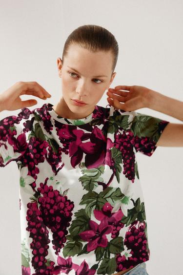 CAMISETA ESTAMPADA - Vino de Zara